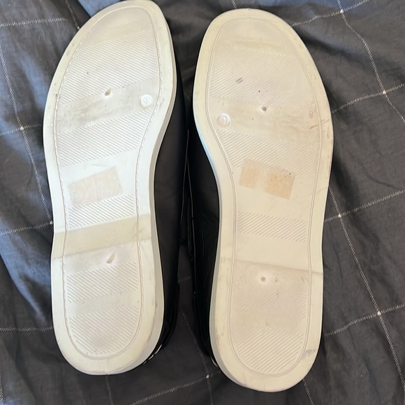 Urban Man Black Faux Leather Boat Shoes Size 9 - Picture 3 of 4